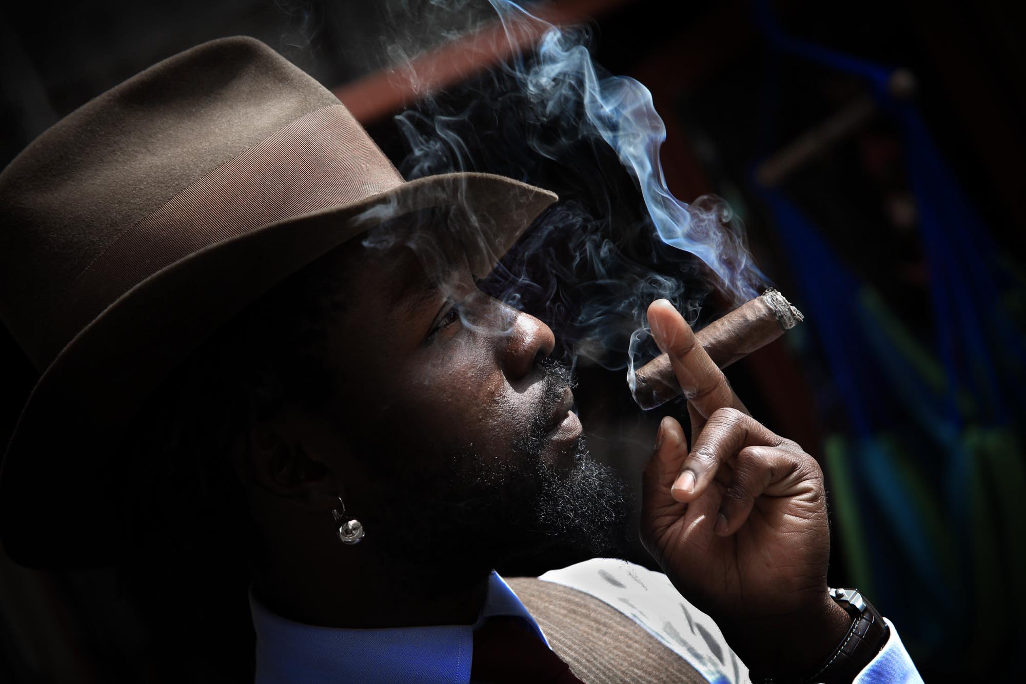 A Man, a Hat and a Cigar